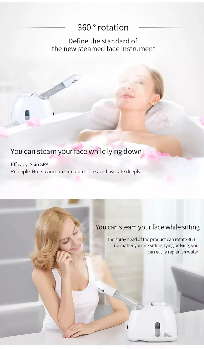 Facial Steamer Home Spa Skin Care Whitening Warm Mist Humidifier for Face Deep Cleaning Sprayer Beauty Skin Care Device