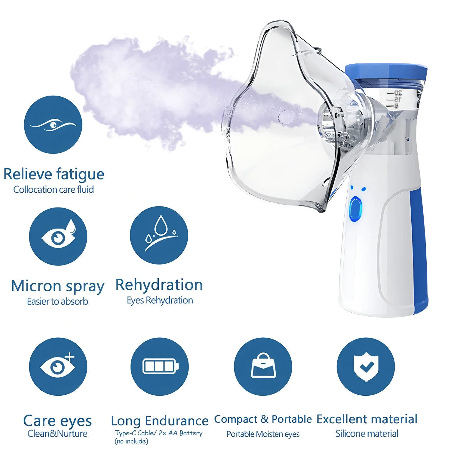 Facial Steamer Smart Hot Mist Face Steamer Home Sauna Face Humidifier Atomizer for Women Men Moisturizing Unclogs Pores