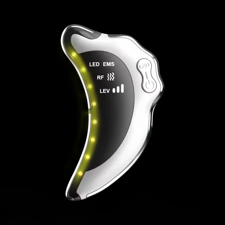 Electric Radio Frequency Apparatus Color Light Gua Sha Tools EMS Facial Lifting Vibration Massage Apparatus Neck Beauty Apparat