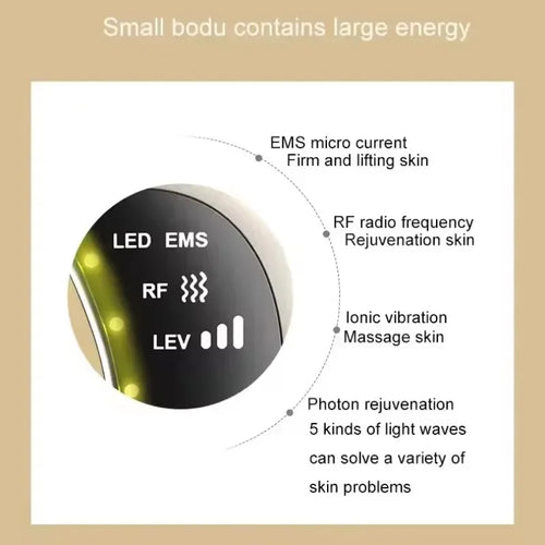 Electric Radio Frequency Apparatus Color Light Gua Sha Tools EMS Facial Lifting Vibration Massage Apparatus Neck Beauty Apparat
